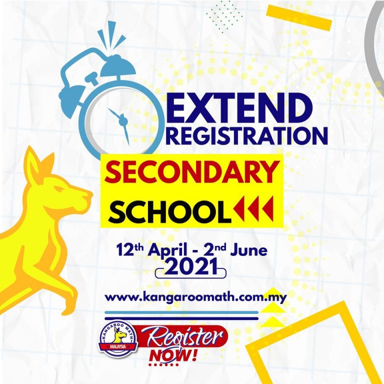 Registration Extended for Secondary School Kangaroo Math Malaysia