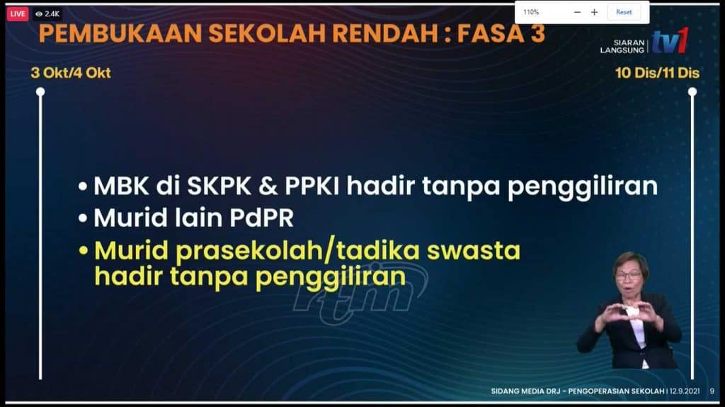 Sesi persekolahan fasa 4