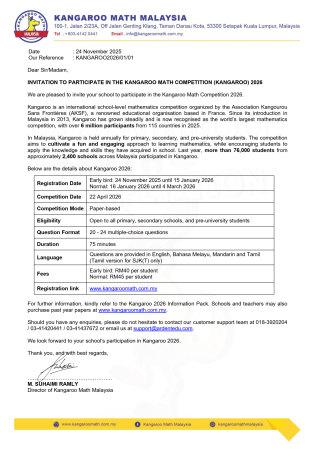 KMC2026 INVITATION LETTER